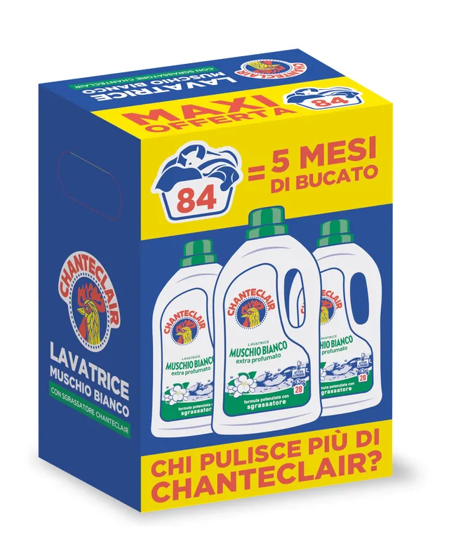 chanteclair-detersivo-lavatrice-muschio-bianco-3x1260-ml-detersivo-concentrato-c image 1
