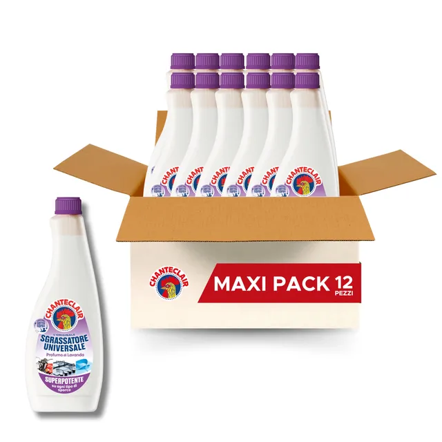 chanteclair-sgrassatore-universale-lavanda-ricarica-12-flaconi-da-750-ml-formula image 1