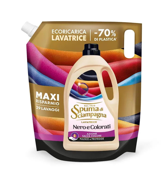 spuma-di-sciampagna-detersivo-lavatrice-nero-puro-1305-ml-salva-colori-igienizza image 1