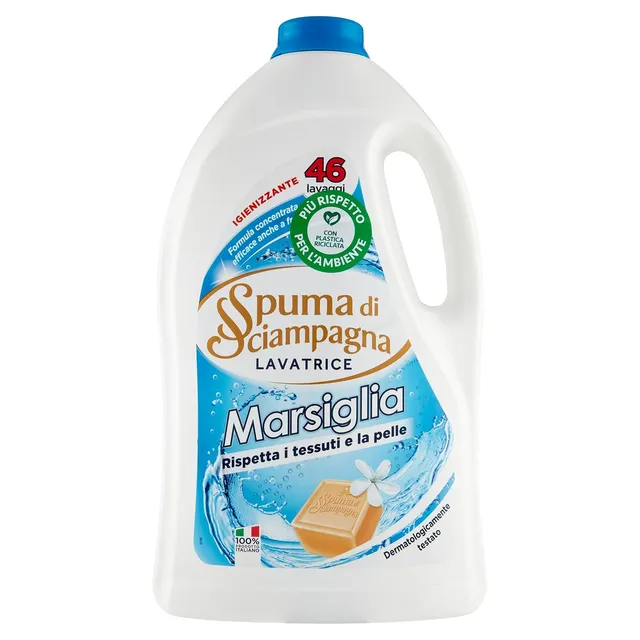 spuma-di-sciampagna-detersivo-lavatrice-liquido-marsiglia-2070-ml-46-lavaggi-for image 1
