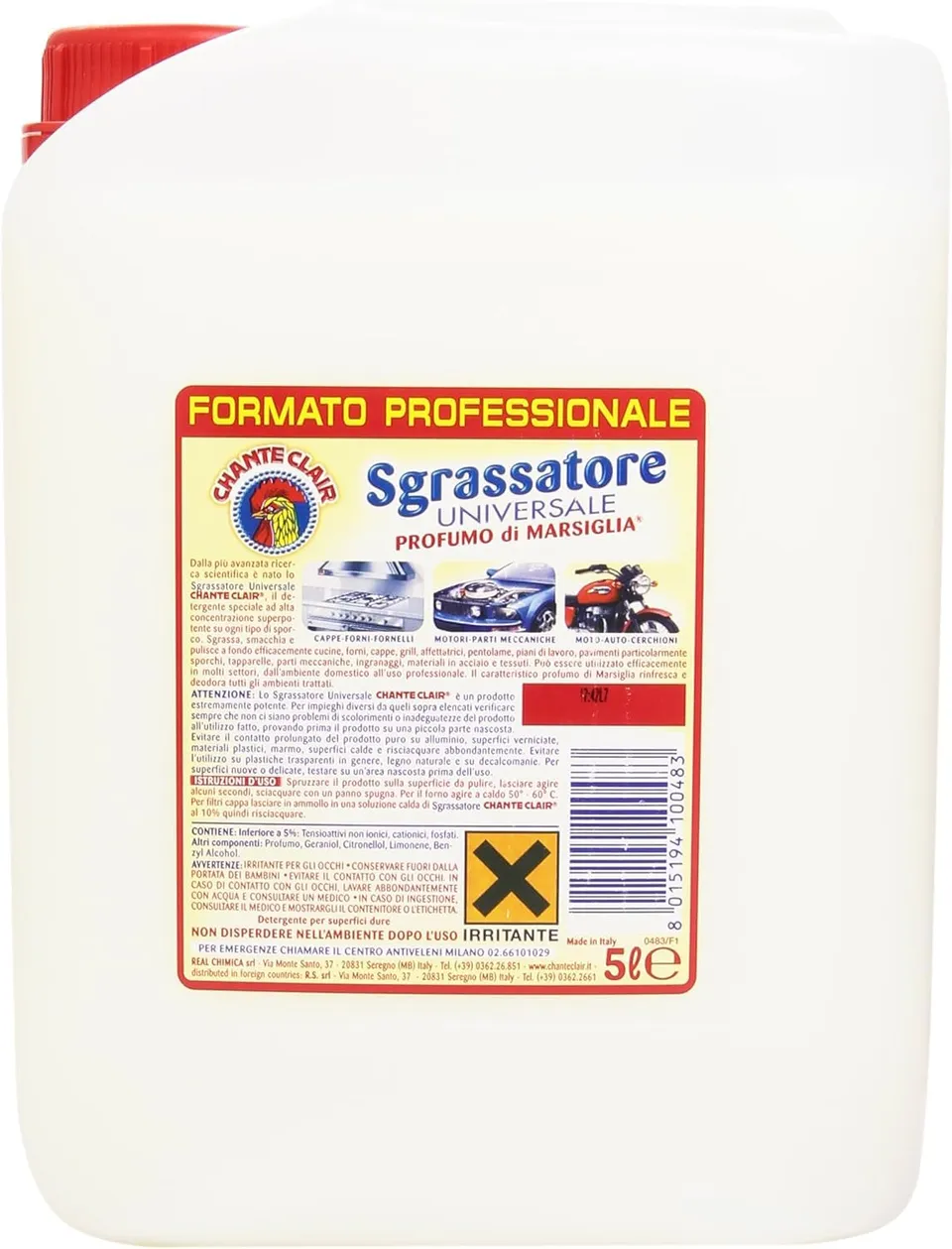 chanteclair-sgrassatore-universale-marsiglia-5000-ml-sgrassatore-tanica-multiuso image 1