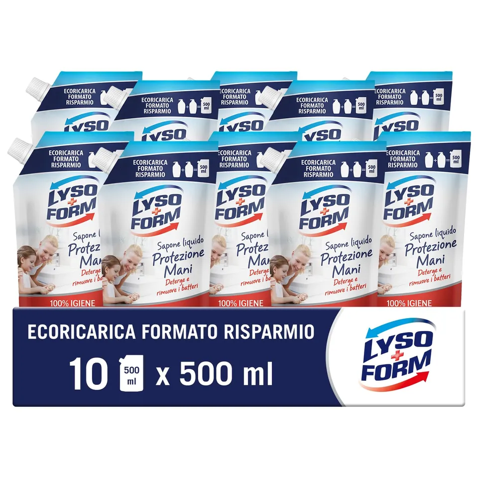 lysoform-protezione-mani-sapone-liquido-con-acido-lattico-e-camomilla-ricariche- image 1