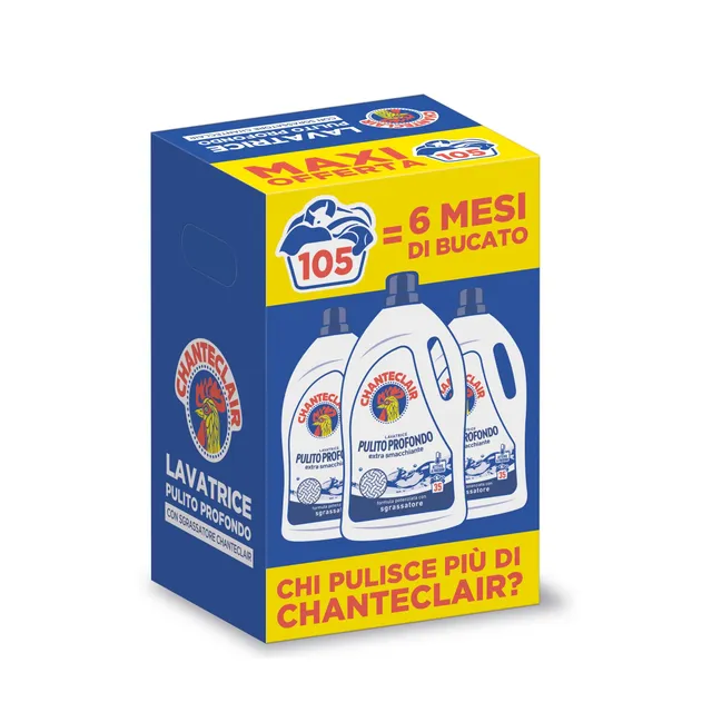 chanteclair-detersivo-lavatrice-pulito-profondo-3x1575-ml-extra-smacchiante-effi image 1