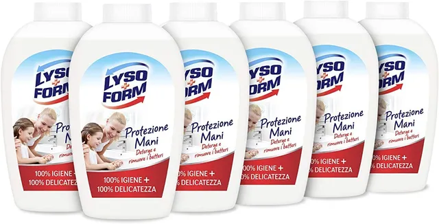 lysoform-ricarica-sapone-igienizzante-mani-delicatezza-freschezza-6-x-250-ml-sap image 1