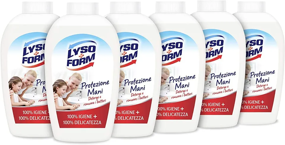 lysoform-ricarica-sapone-igienizzante-mani-delicatezza-freschezza-6-x-250-ml-sap image 1