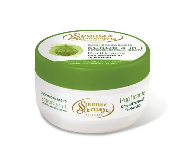 spuma-di-sciampagna-scrub-3-in-1-purificante-con-estratto-di-t-matcha-250-ml image 1