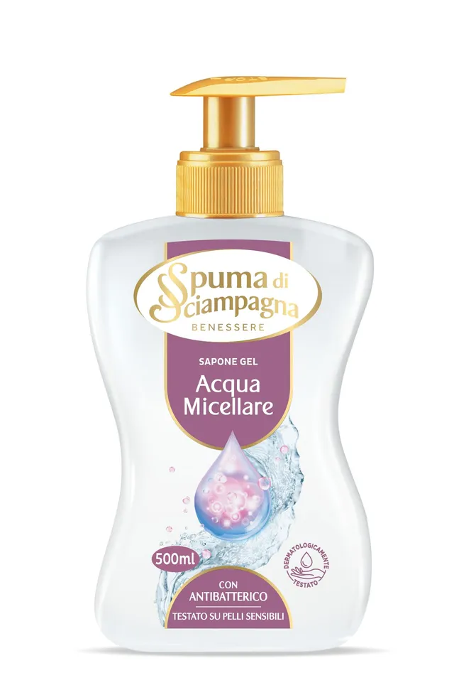 spuma-di-sciampagna-sapone-liquido-gel-mani-e-viso-acqua-micellare-500-ml image 1