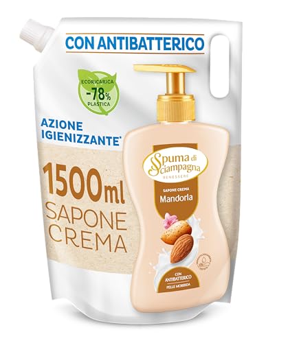 spuma-di-sciampagna-ecoricarica-sapone-liquido-mani-latte-di-mandorla-1500-ml image 2