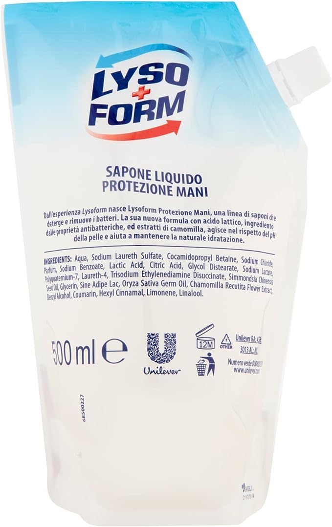 lysoform-protezione-mani-sapone-liquido-igienizzante-con-acido-lattico-e-camomil image 2