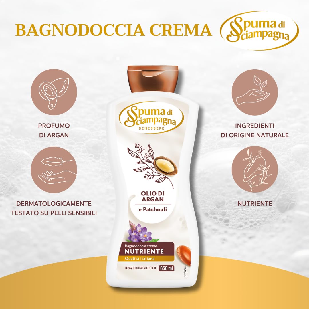 spuma-di-sciampagna-bagnodoccia-crema-nutriente-argan-e-patchouli-650-ml-dermato image 3
