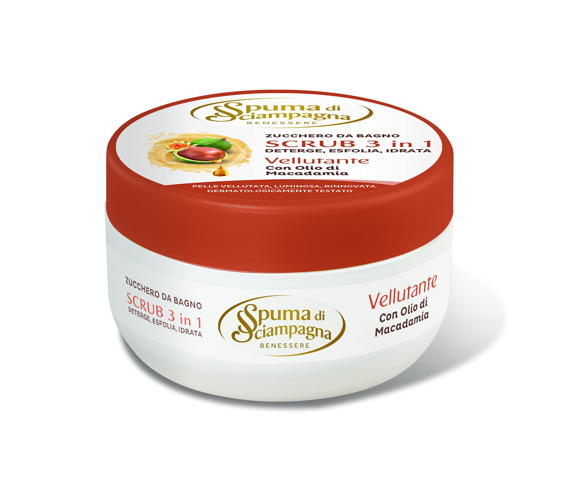 spuma-di-sciampagna-scrub-3-in-1-vellutante-con-olio-di-macadamia-e-argan-250-ml image 1