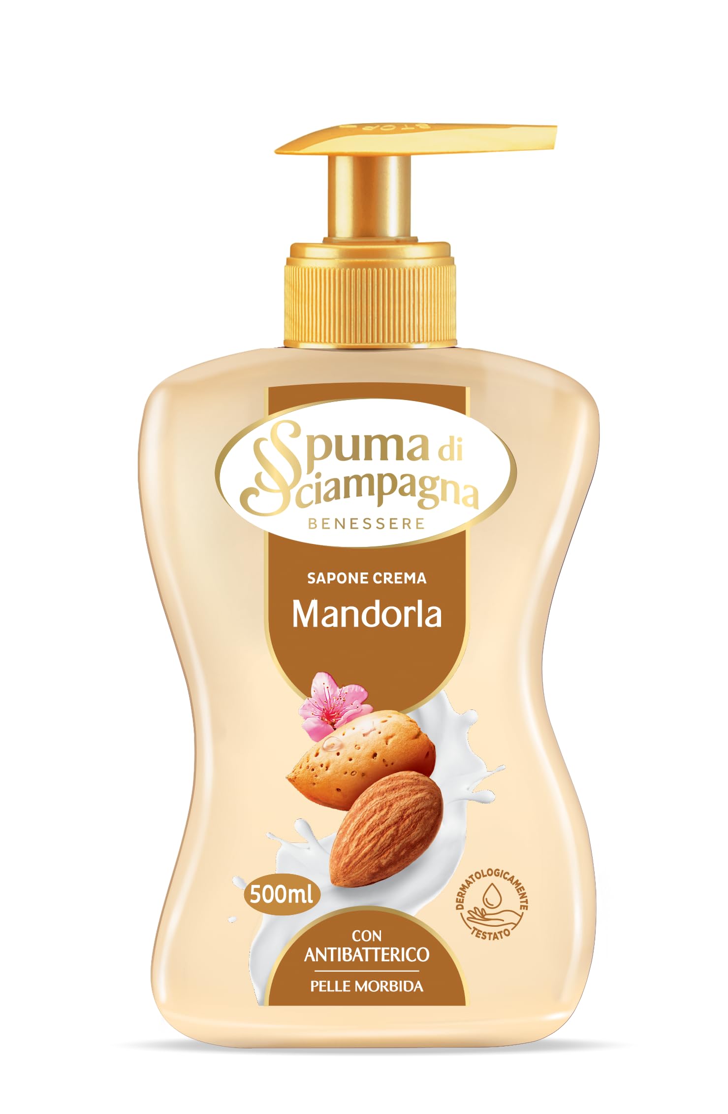 spuma-di-sciampagna-sapone-liquido-mani-idratante-latte-di-mandorla-e-burro-di-k image 1