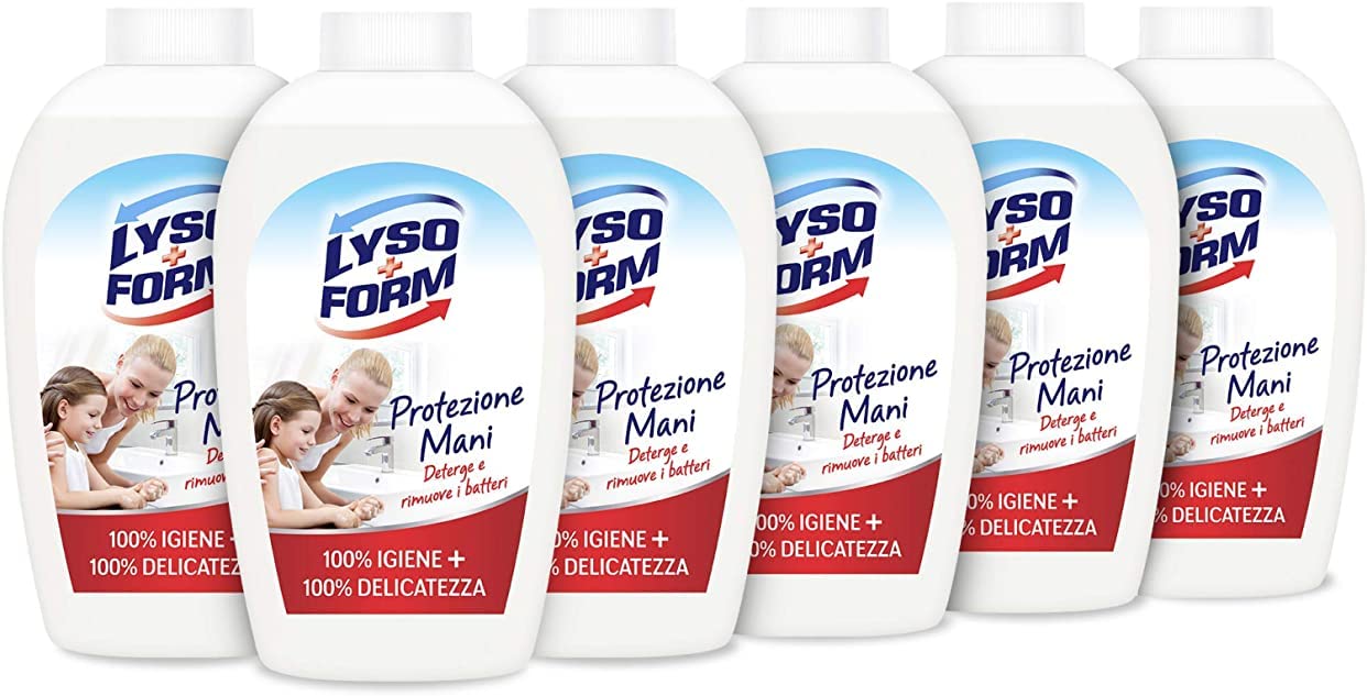 lysoform-ricarica-sapone-igienizzante-mani-delicatezza-freschezza-6-x-250-ml-sap image 1