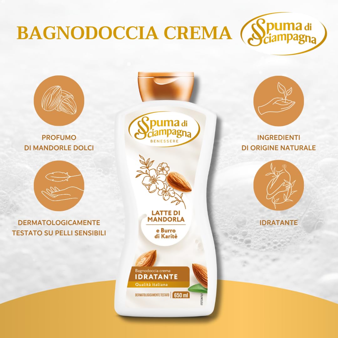 spuma-di-sciampagna-bagnodoccia-crema-idratante-mandorla-e-karit-650-ml-gel-docc image 3