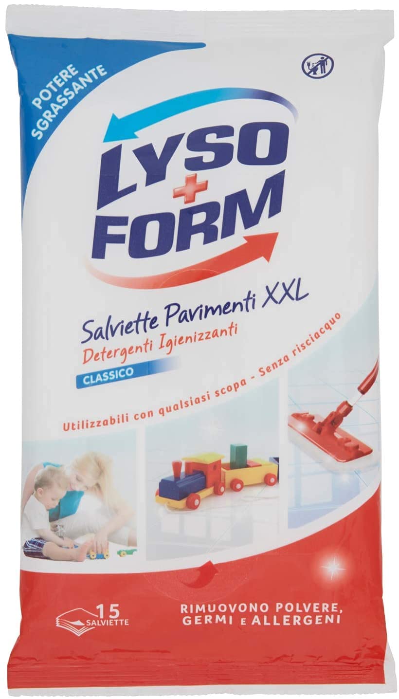 lysoform-salviette-igienizzanti-pavimenti-xxl-rimuovono-polvere-germi-e-allergen image 1