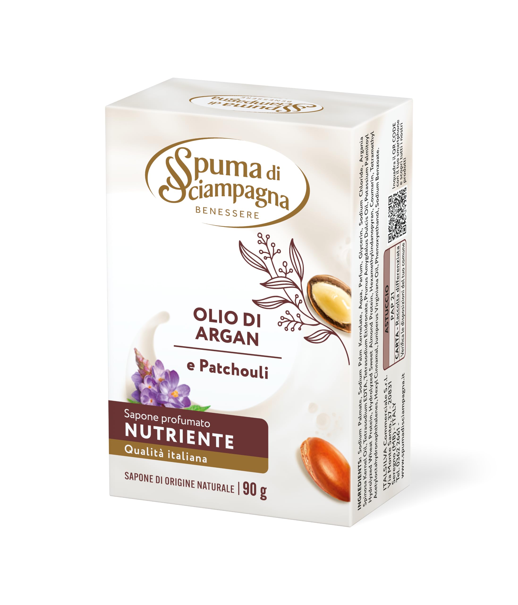spuma-di-sciampagna-saponetta-argan-e-patchouli-antibatterica-ph-neutro-90-g image 1