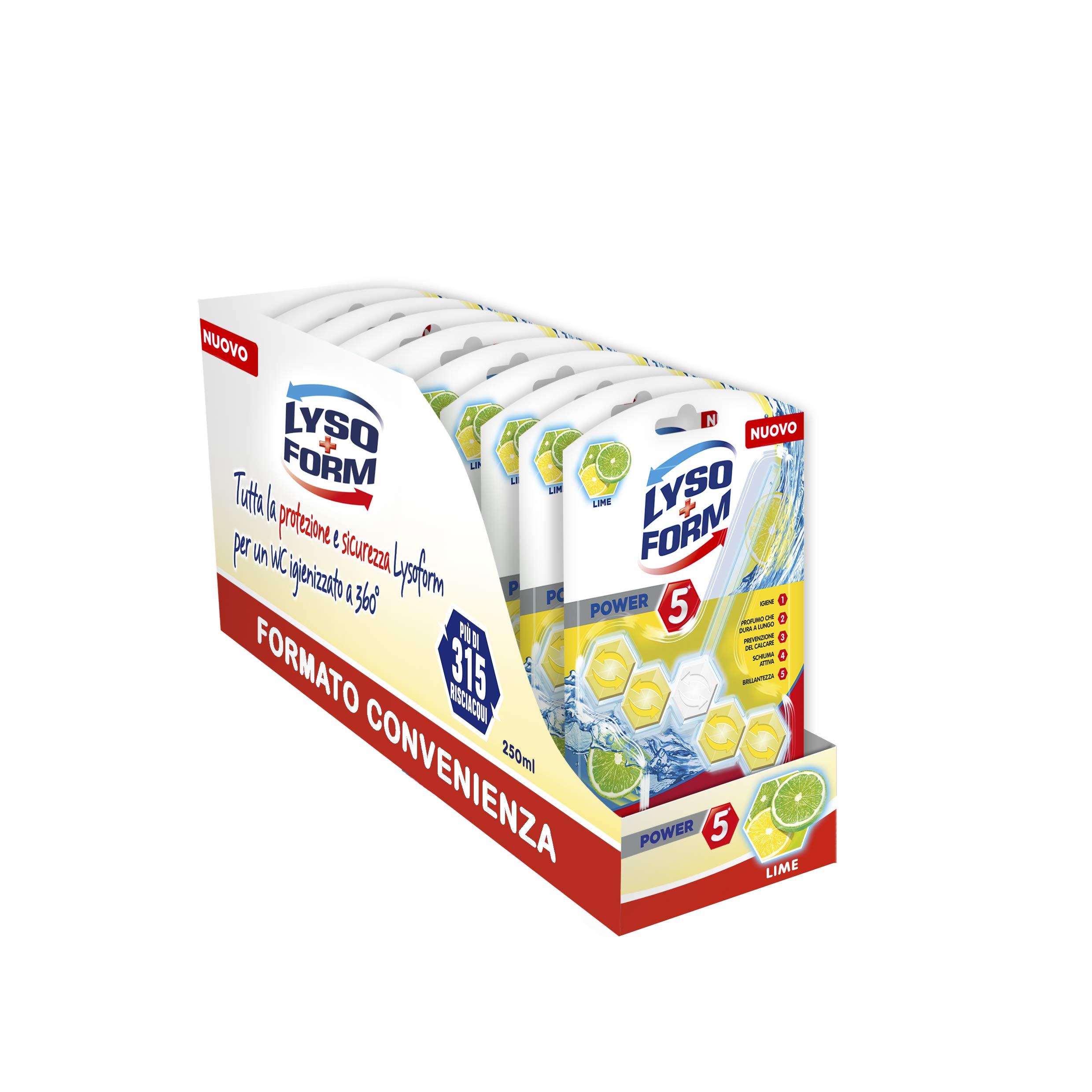 lysoform-blocchi-wc-limone-confezione-da-9-blocchi-detergenti-per-wc-igienizzazi image 1